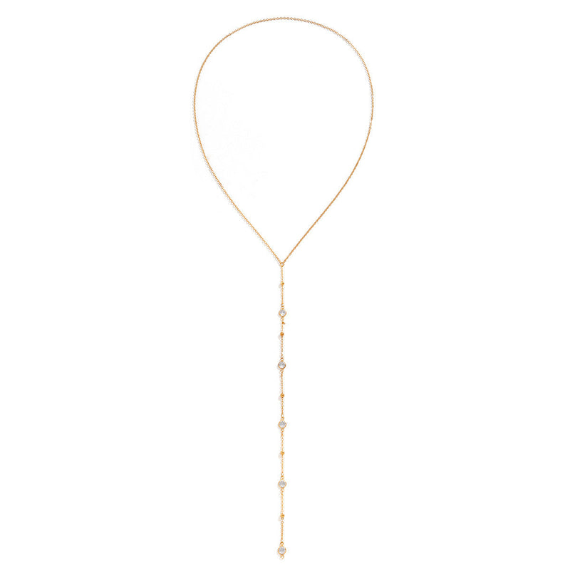 Crystal Stone Long Tassel Necklaces for Women