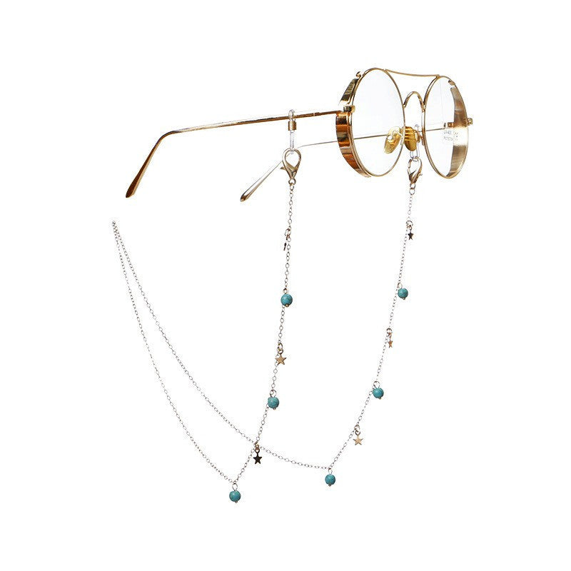 Natural Stone Turquoise Sunglass Chain