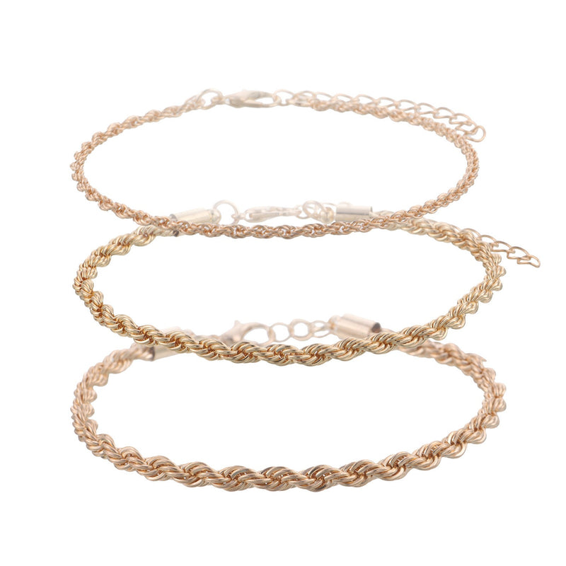 Twist Rope Chain Bracelet Set
