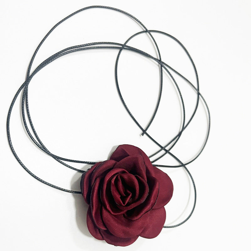 Elegant Big Flower Choker Necklace for Women