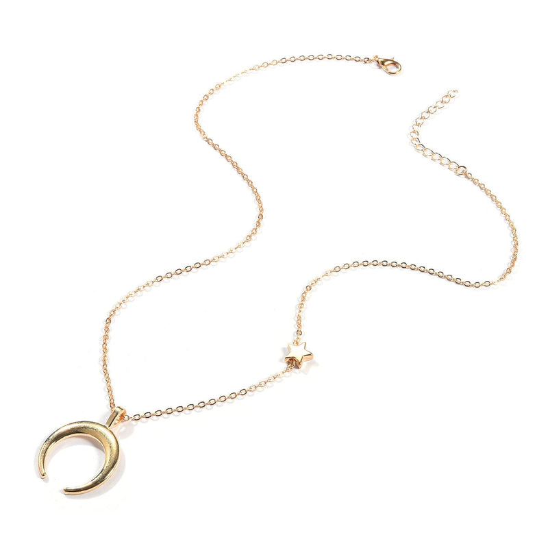Moon Stars Pendant Accessories Chain Necklace