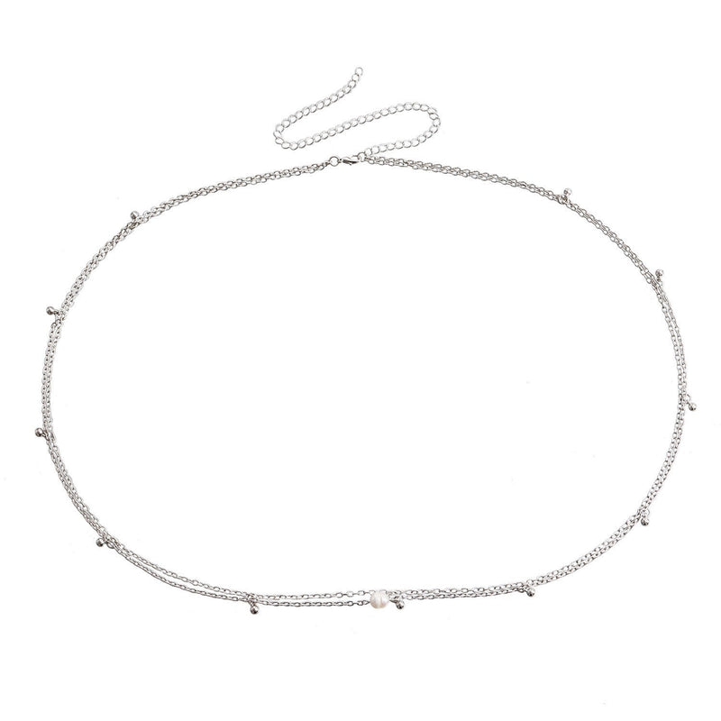 Boho Layer Body Chains Pearl Bikini Belly Chain