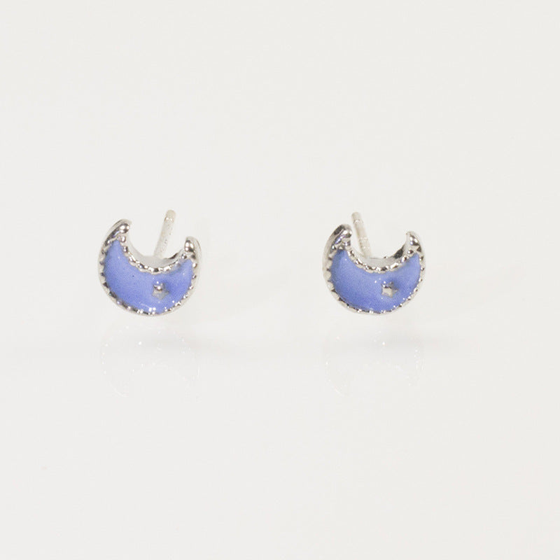 MIni Moon Stud Earring