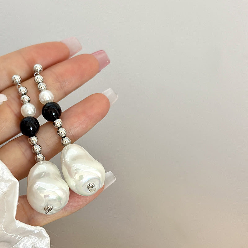 Imitation Baroque Pearl Dangle Earrings
