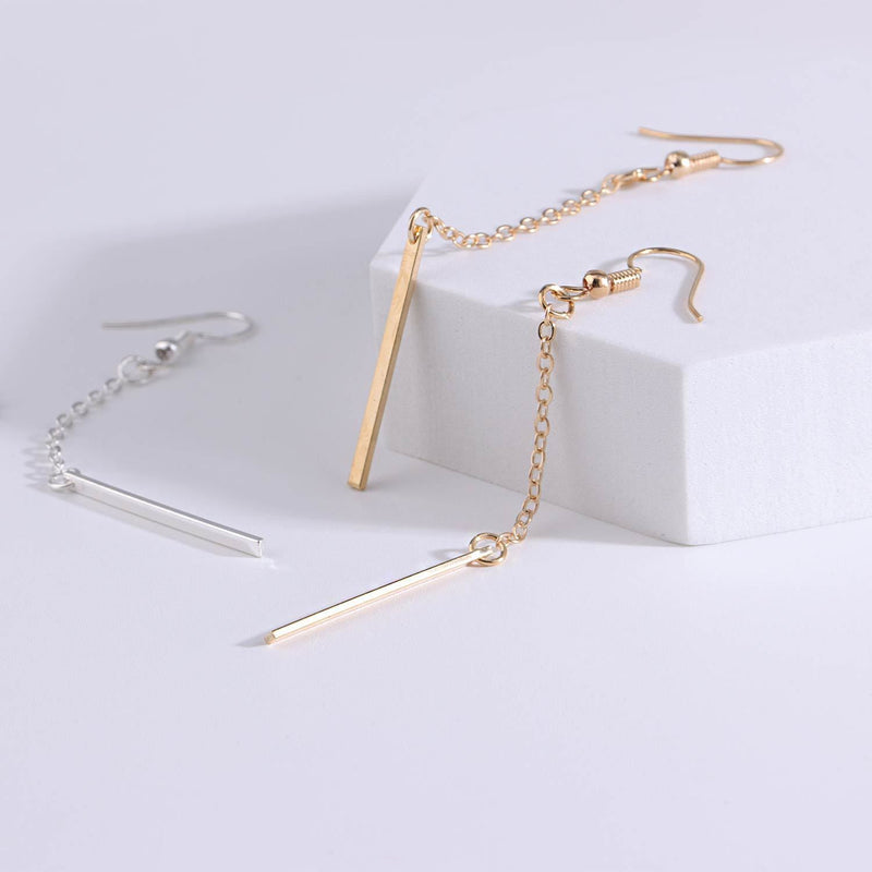 Long Chain Bar Simple Earrings