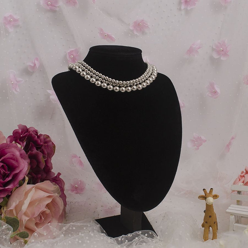 Fashion Jewelry Metallic Bead Layer Necklace