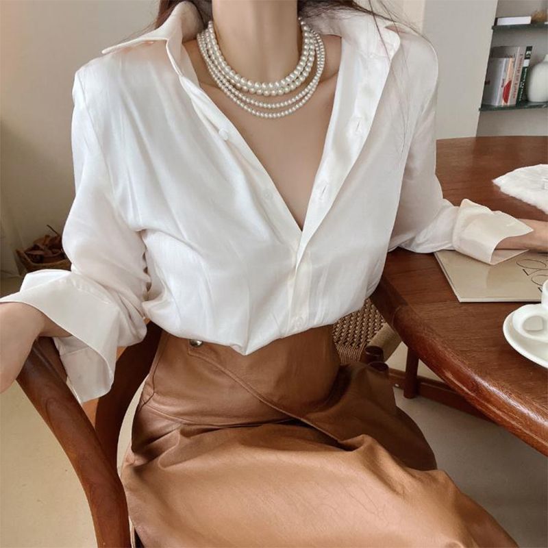 Vintage Layered Pearl Choker Necklace Double Strand