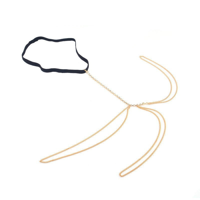 Beach Sexy Multilayer Crystal Leg Chain