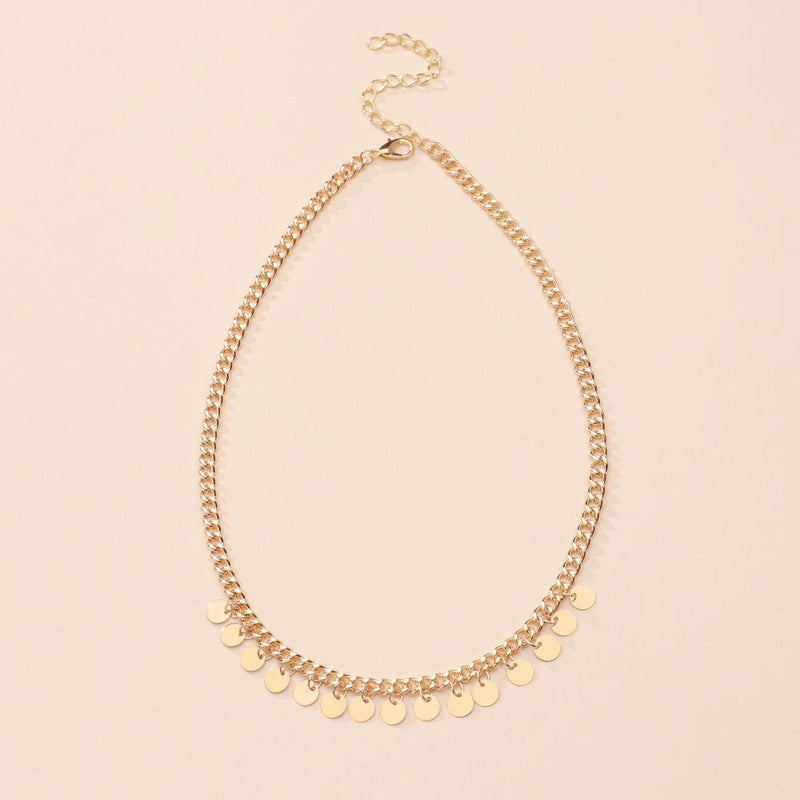 Coin Drop Necklace Punk Style