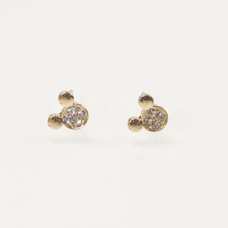 Rhinestone Bear Earring