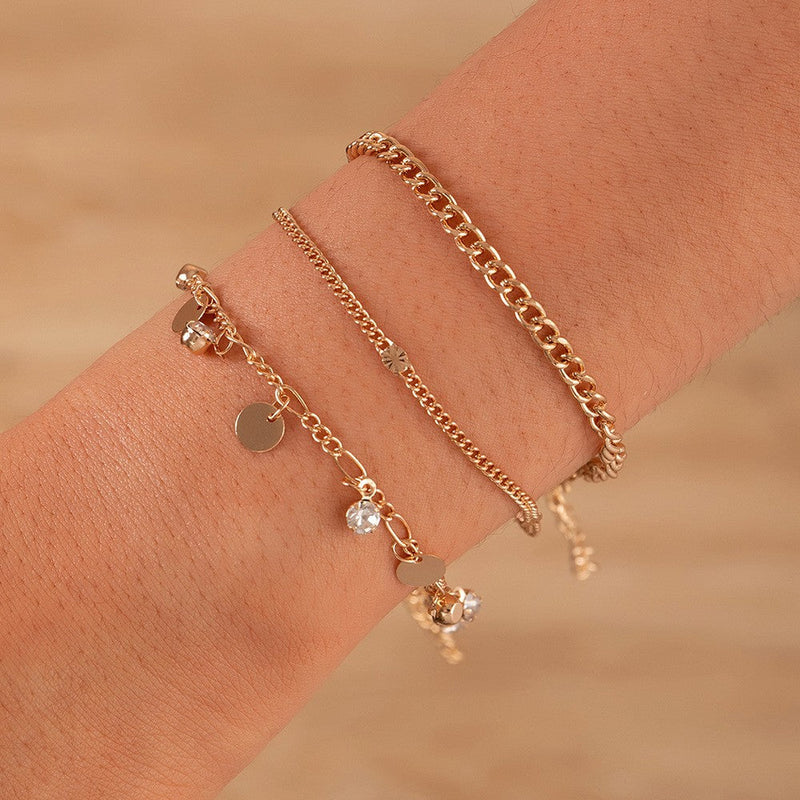 Disc Beaded Layer Bracelet