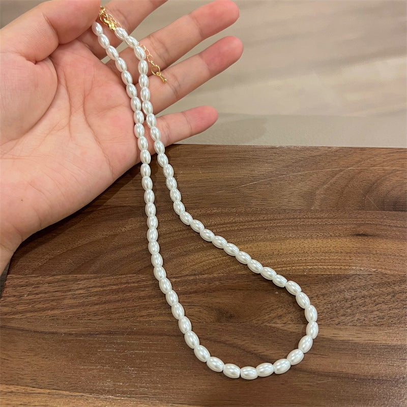 Fashion Pearl Beaded Choker Necklace Jewelry for Women Girls