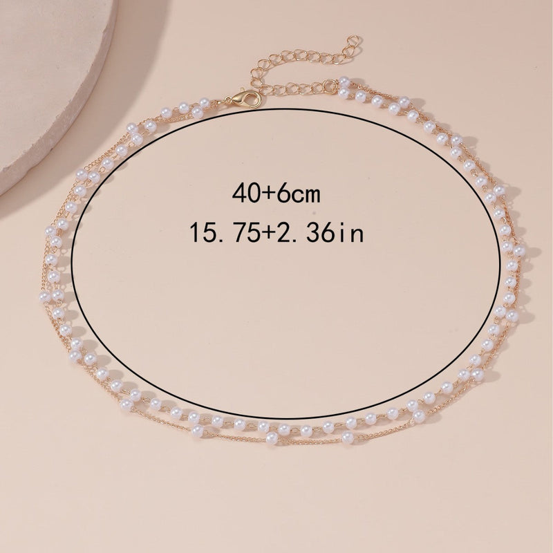 Pearl Pendant Multi-layer Necklace