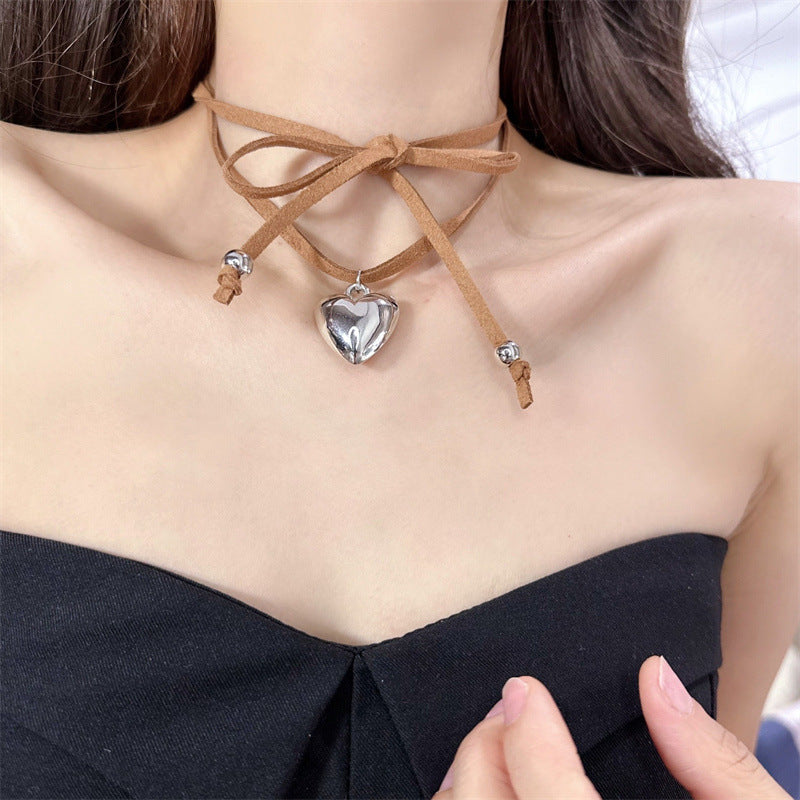 Rope Bow Tie Adjustable Necklace