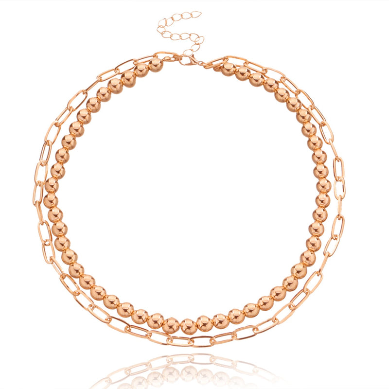 Multiple Paperclip Chain Layer Necklace