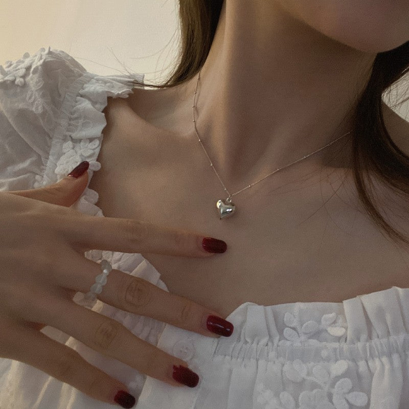 Women Heart Pendant Clavicle Chain Necklaces