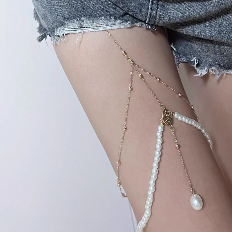 Multilayer Pearl Chain Body Chain Jewelry Body Chain