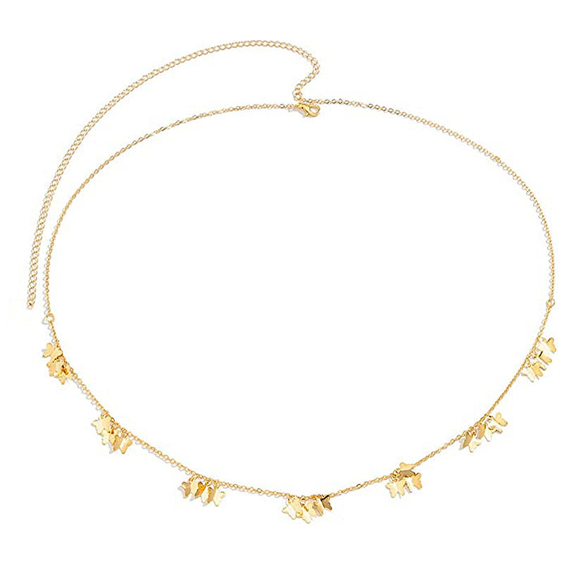 Multi-Layer Butterfly Tassel Charms Waist Chain