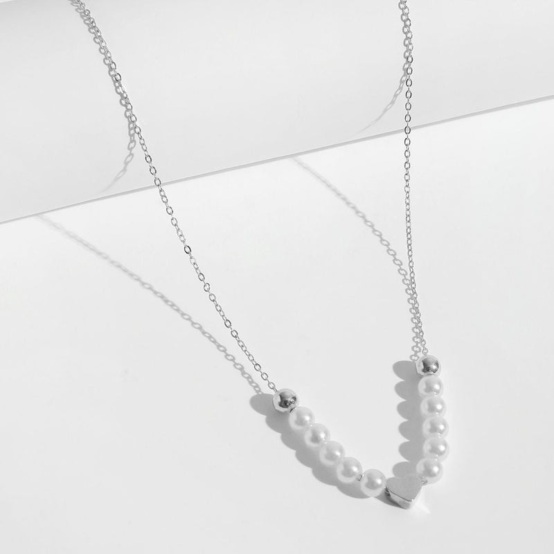 Heart Pendant Pearl Necklaces