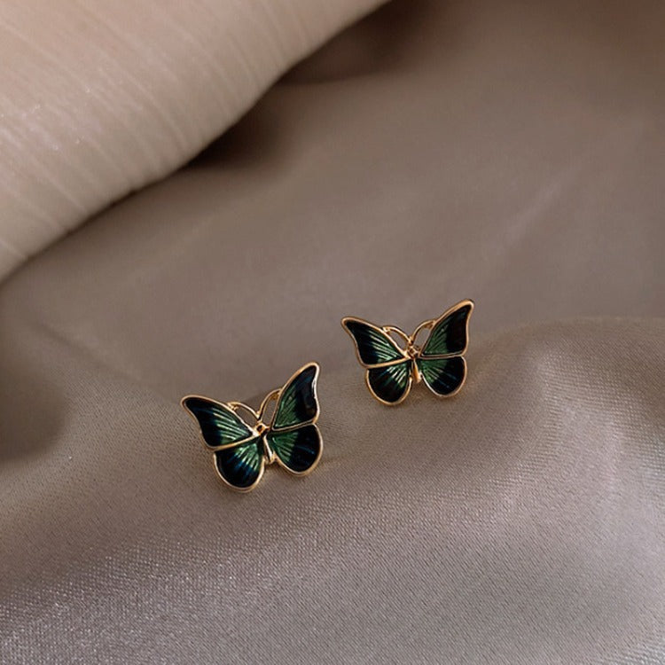 Cute Green Butterfly Earrings