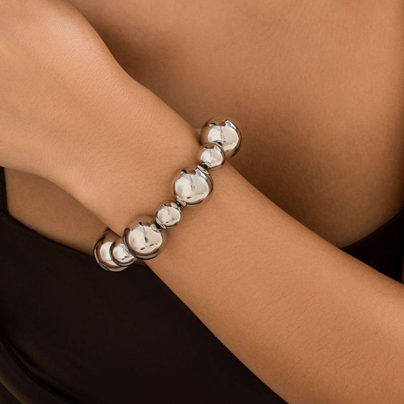 Women CCB Beads Imitation Pearl Collar Choker Necklace