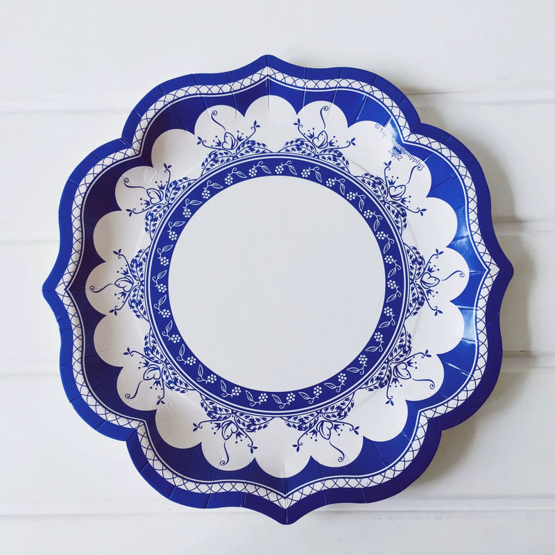 Blue and White Porcelain Series Disposable Paper Plate Chinese Style