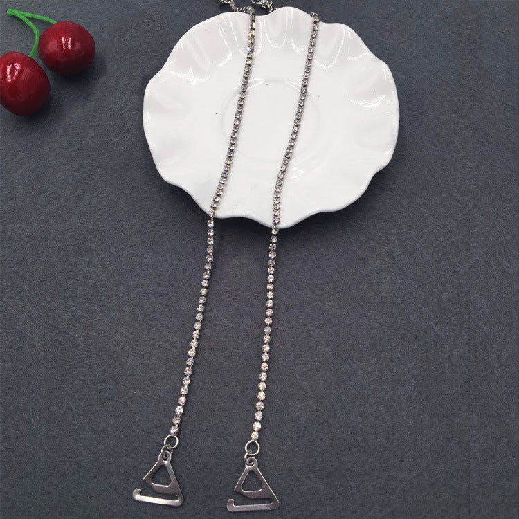 Metal Invisible Bra Straps with Rhinestone Comfortable Shoulder Underwear Accessories