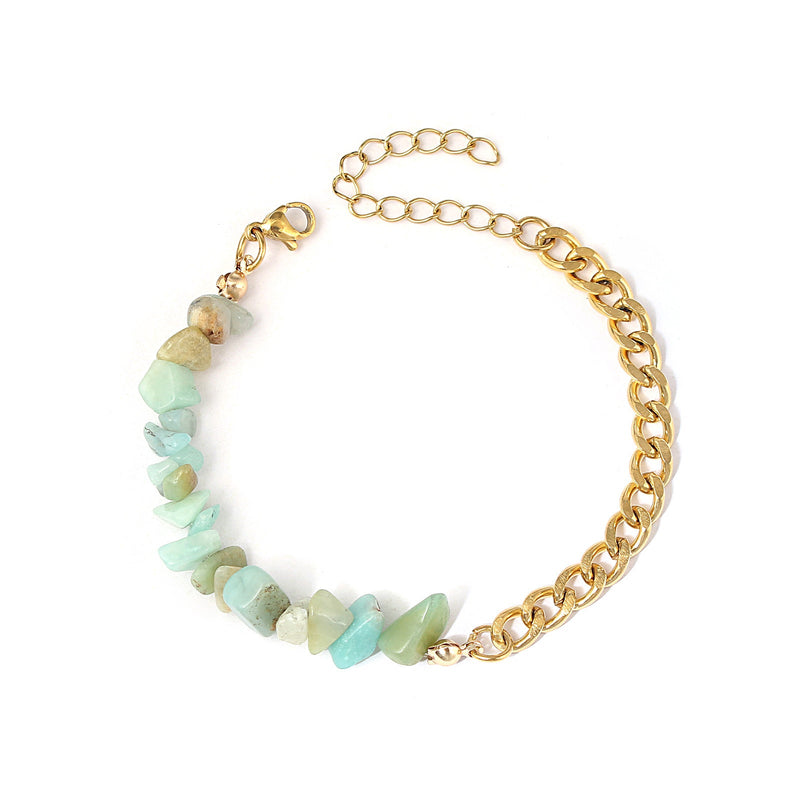Natural Green Aventurine Irregular Crushed Stone Bracelet