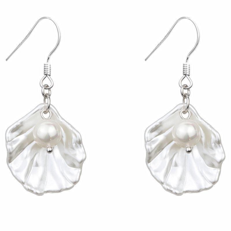 Romantic Hook Drop Pearl Shell Earrings