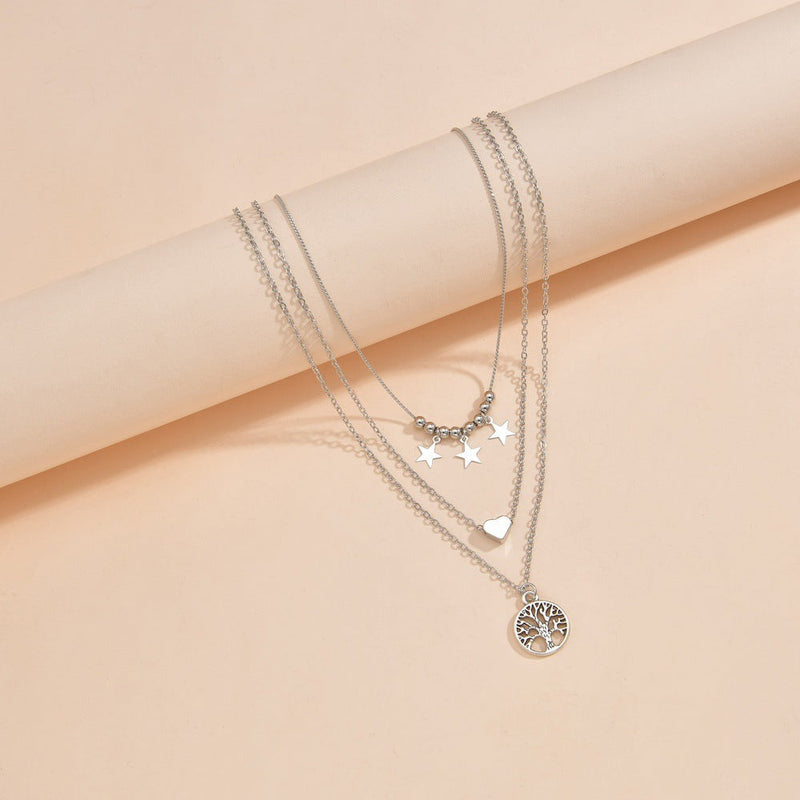 Multilayer Star Pendant Necklace for Women