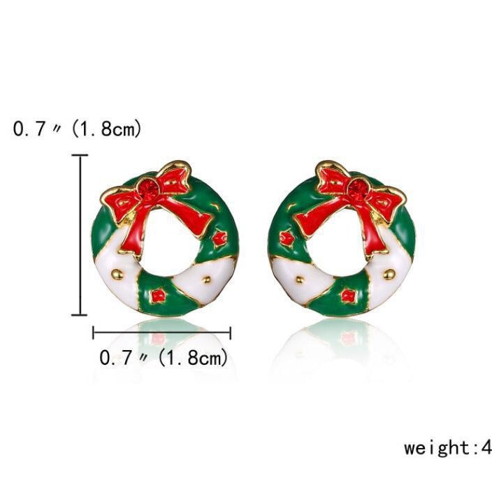 Christmas Geometric Garland Earring