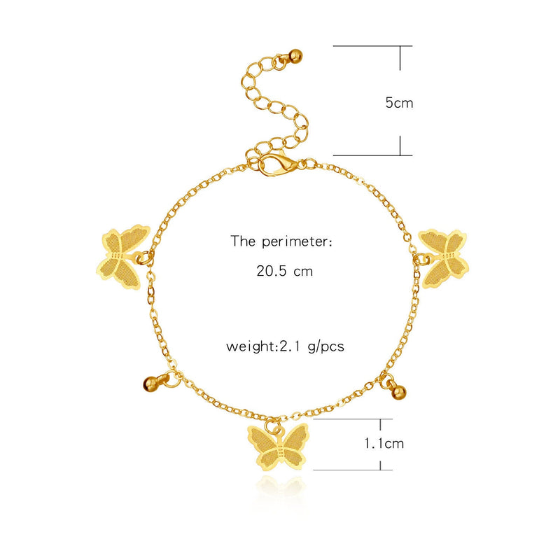 Butterfly Charms Anklets Chain Jewelry