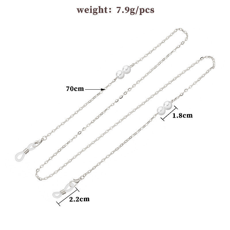 Strap Masking Holder Pearl Glasses Chain