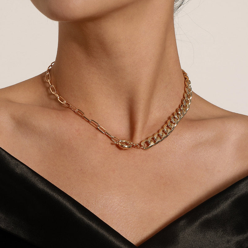 Double Paperclip Rope Chain Necklace Jewelry