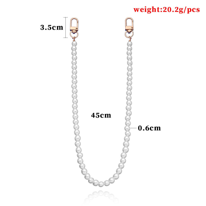 Women Multilayer Pearl Metal Waist Jean Pant Chain