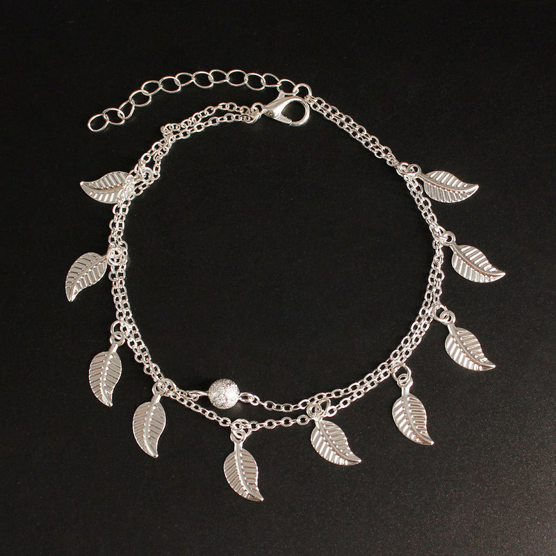 Leaves Beads Leaf Anklets Jewelry