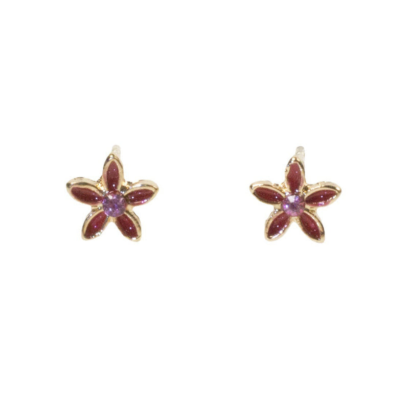Rhinestone Flower Stud Earrings