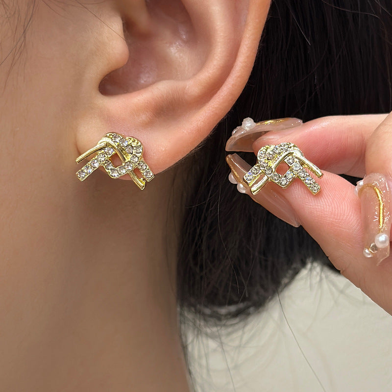 Romantic Heart Rhinestone Earrings