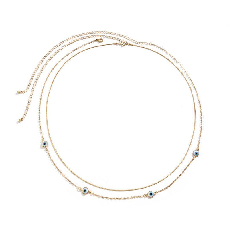Sexy Bohemian Style Colorful Blue Eyes Waist Chain