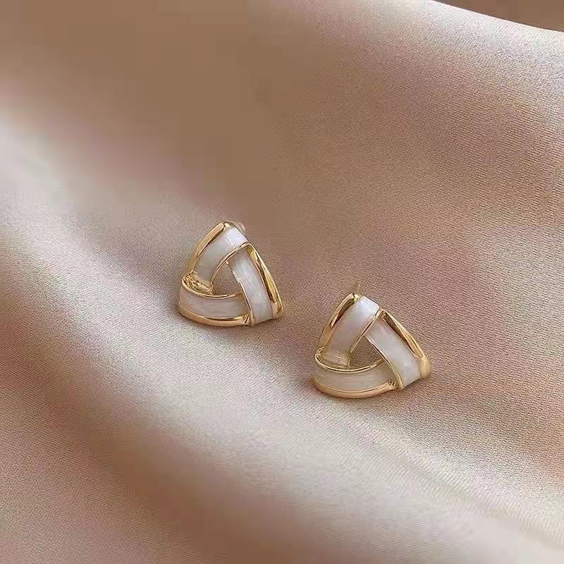Geometric Triangle Stud Earrings