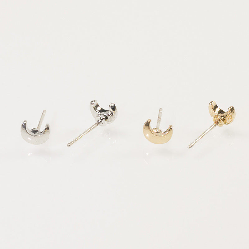 Small Moon Shape Cute Earrings
