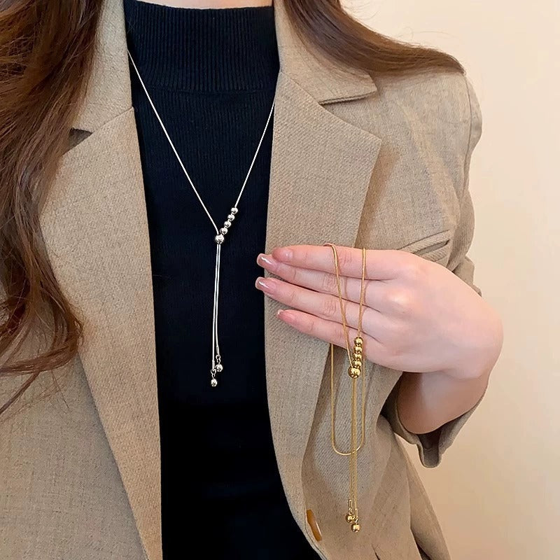 Cross-border Simple Round Bead Necklace