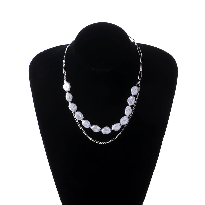 Double Layers Irregular Pearl Necklace