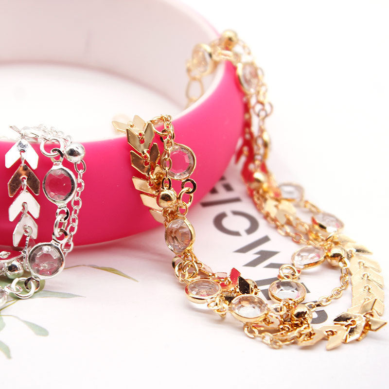 Anklet Jewelry Multi Layer Alloy Chain Foot Bracelet
