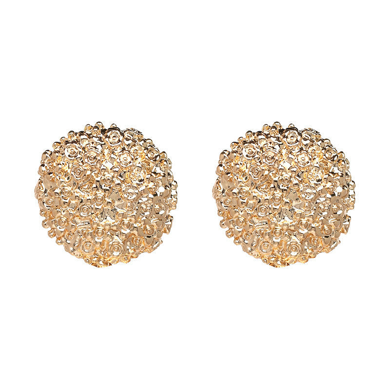 Big Geometric Round Earrings