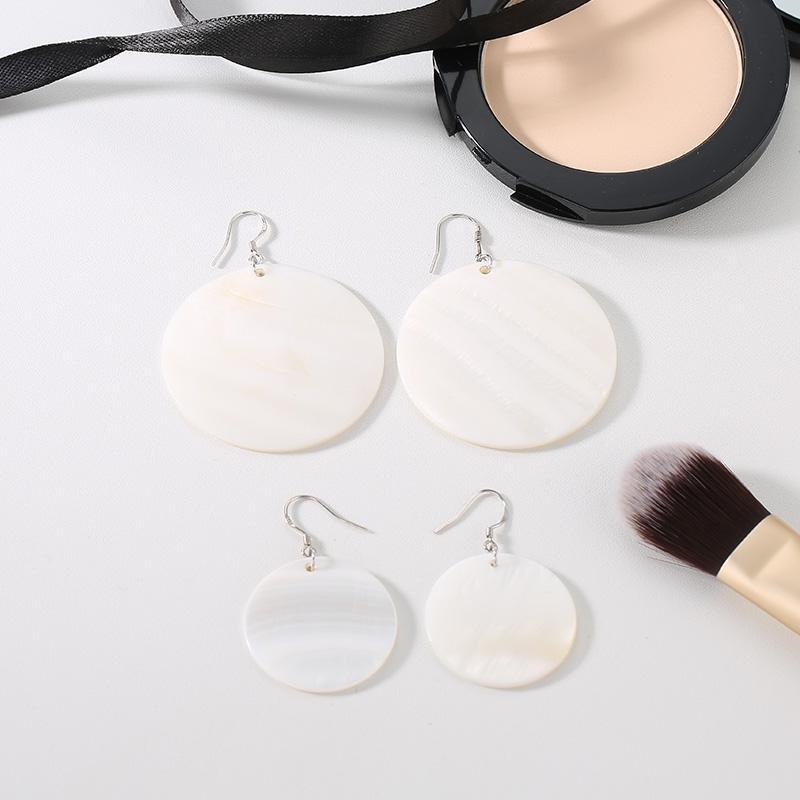 Natural White Shell Dangle Earrings