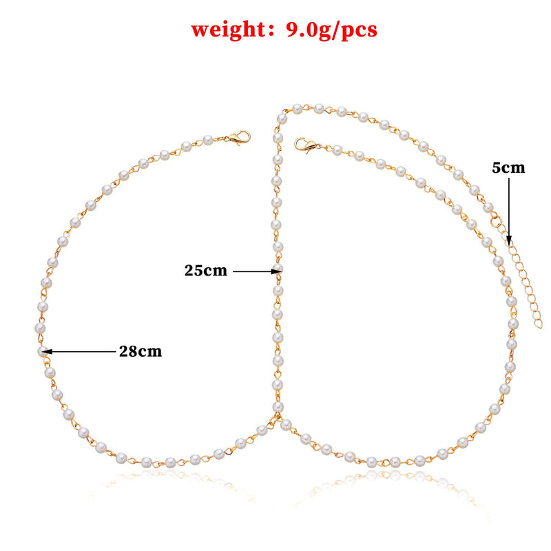 Bohemian Pearl Fashion Bridal Hair Chain