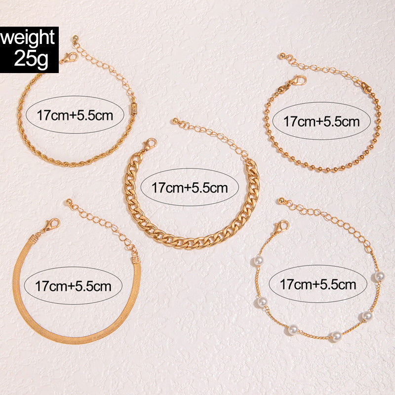 Snake Chain Twist Bracelet Set