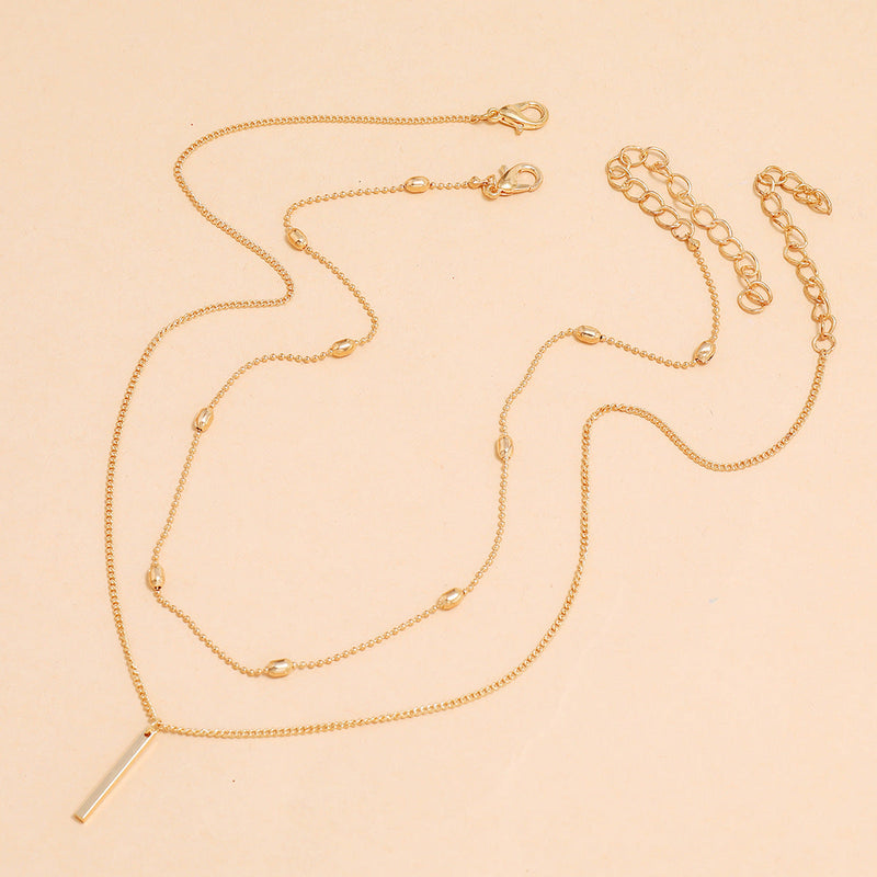 Multi Layered Related Clavicle Chain Necklace