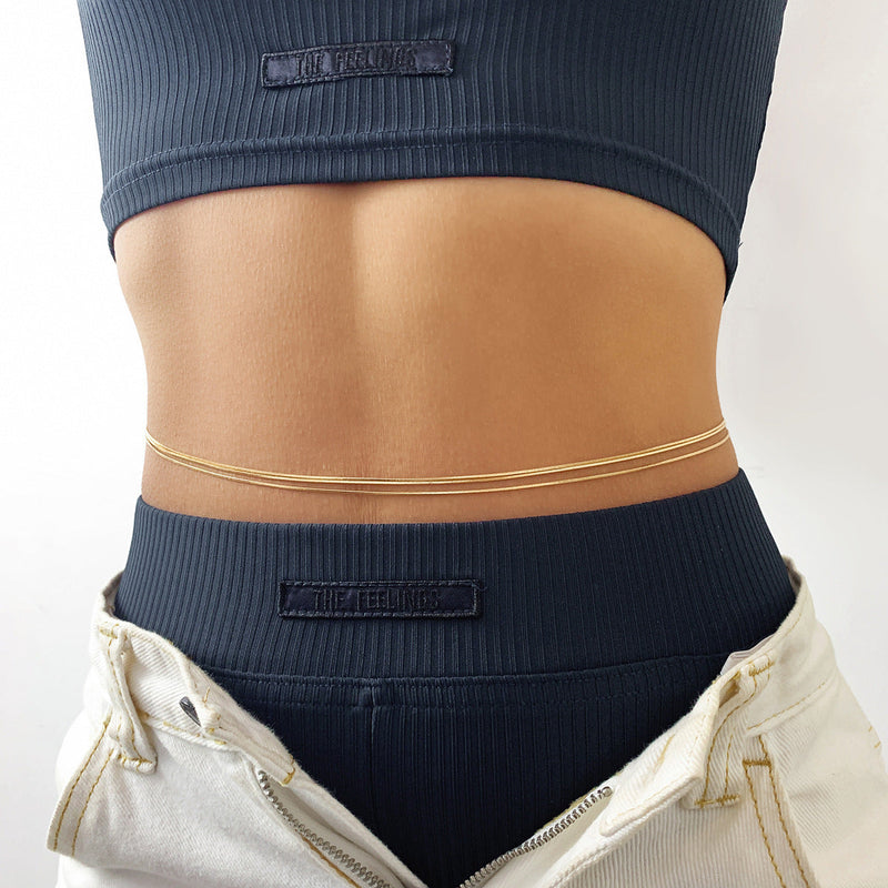 Snake Double Waist Chain Body Jewelry Sexy Shorts Belly Chain